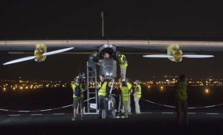 Décollage de Madrid du Solar Impulse à destination du Maroc