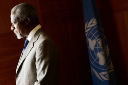 Démission de Annan : mise en relief  des blocages chinois et russe