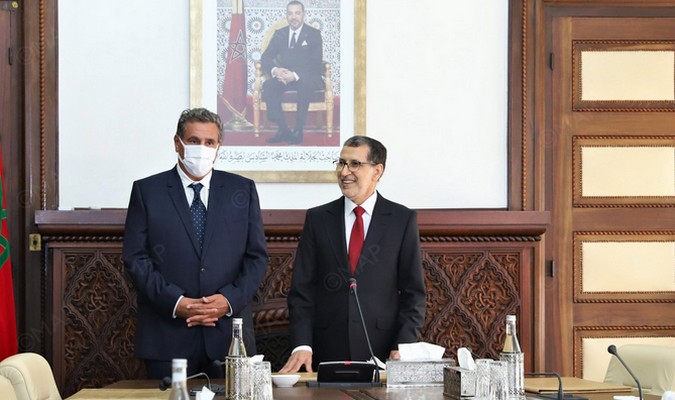 Passation de pouvoirs entre M. Saad Dine El Otmani et le nouveau Chef du gouvernement M. Aziz Akhannouch