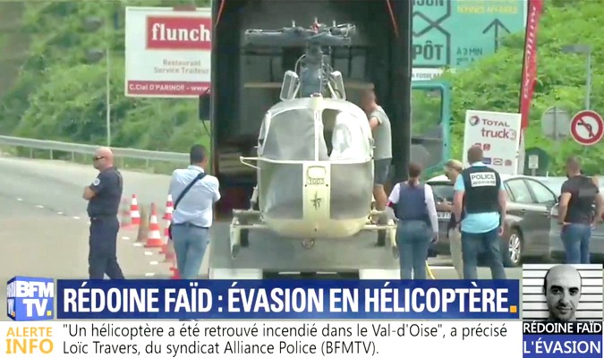Évasion par hélicoptère en France: il y a "peut-être" eu une défaillance