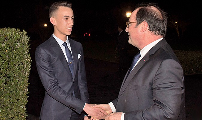 SM le Roi offre un diner en l’honneur de François Hollande présidé par SAR le Prince Héritier Moulay El Hassan