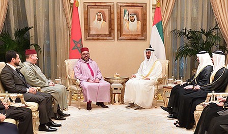 Rencontre à Abou Dhabi entre SM le Roi et SA Cheikh Mohammed Ben Zayed Al-Nahyane