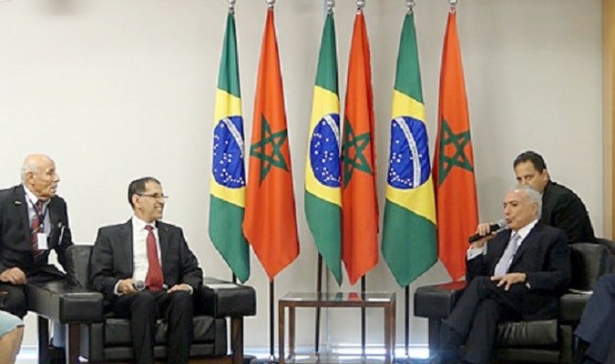 M. Saâd Eddine El Othmani reçu à Brasilia par le Président Michel Temer