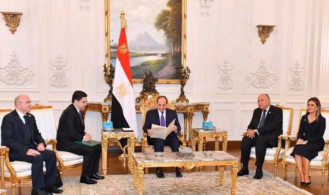 Le président égyptien reçoit M. Nasser Bourita