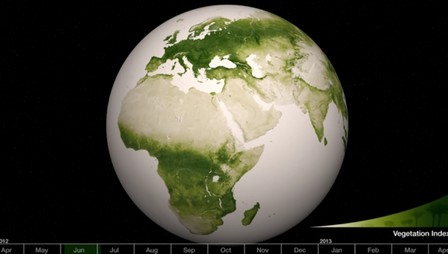 Cartographie de la Terre (sans océans)