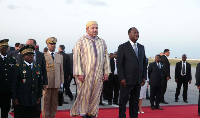 Arrivée de SM le Roi à Abidjan pour une visite de travail et d’amitié en République de Côte d’Ivoire